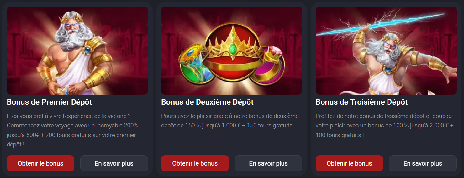 Riviera Casino Pack de bienvenue